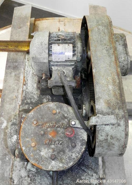 Used Toronto Coppersmithing Tank, 2400 Gallon, 304 Stainless Steel, Vertical. 96’’ Diameter x 72’’ straight side. Flat welded top, coned bottom. Top entering Lightnin agitator, model 119-RELB-32, app...