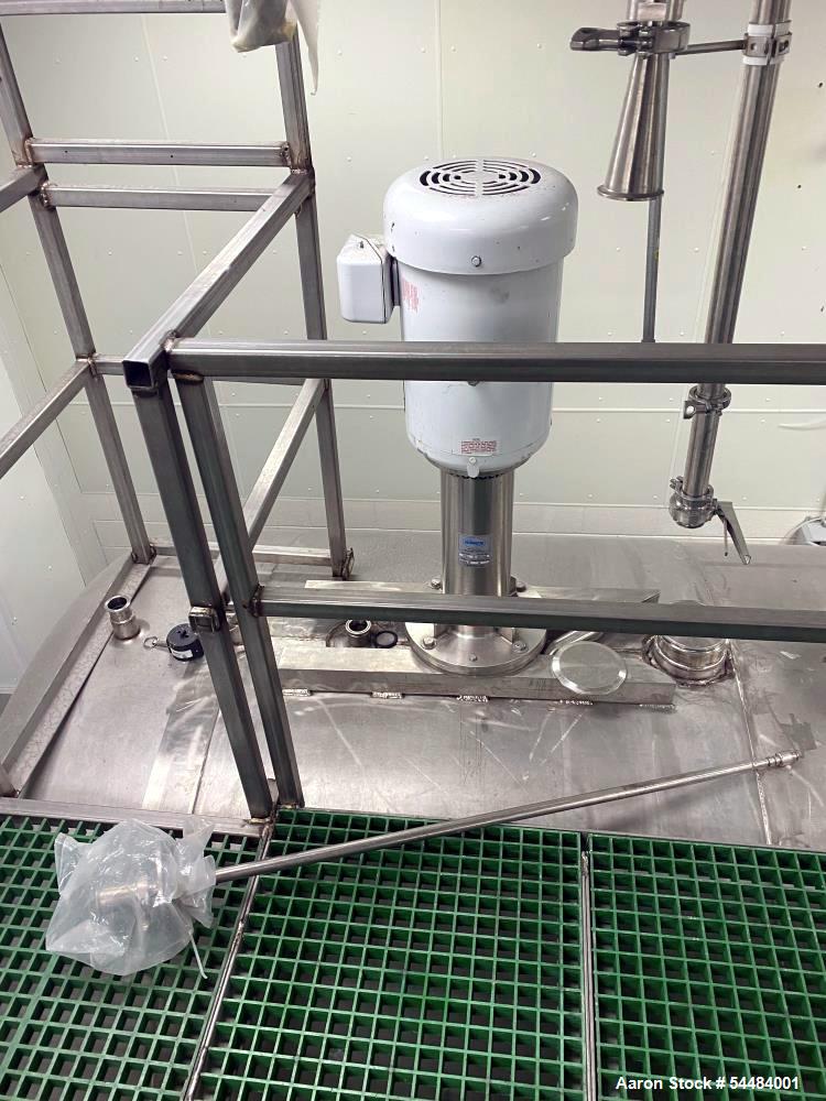 Used Trinity Industries 4,500 Gallon Stainless Steel Holding Tank | Admix Rotosolver High Shear Mixing System