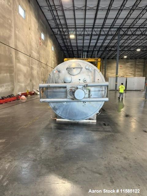 Used 4,500 Gallon T316L Stainless Steel Jacketed Mix Tank with Agitator – 15 HP Nord Drive