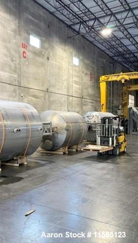 4,500 Gallon T316L Stainless Steel Jacketed Agitated Process Tank with Conical Bottom & Nord Drive