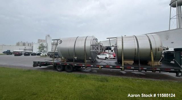Used 3,840 Gallon T316L Stainless Steel Jacketed Mixing Tank with 15 HP Nord Agitator Drive