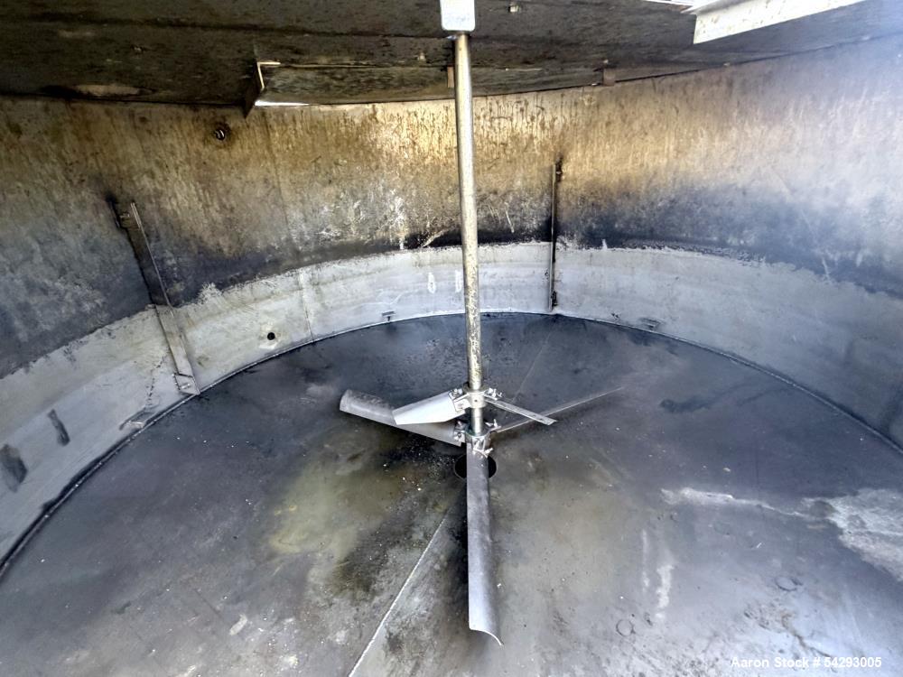 304 Stainless Steel 1,250 Gallon Batch Tank with Dual Turbine Agitator & Interna
