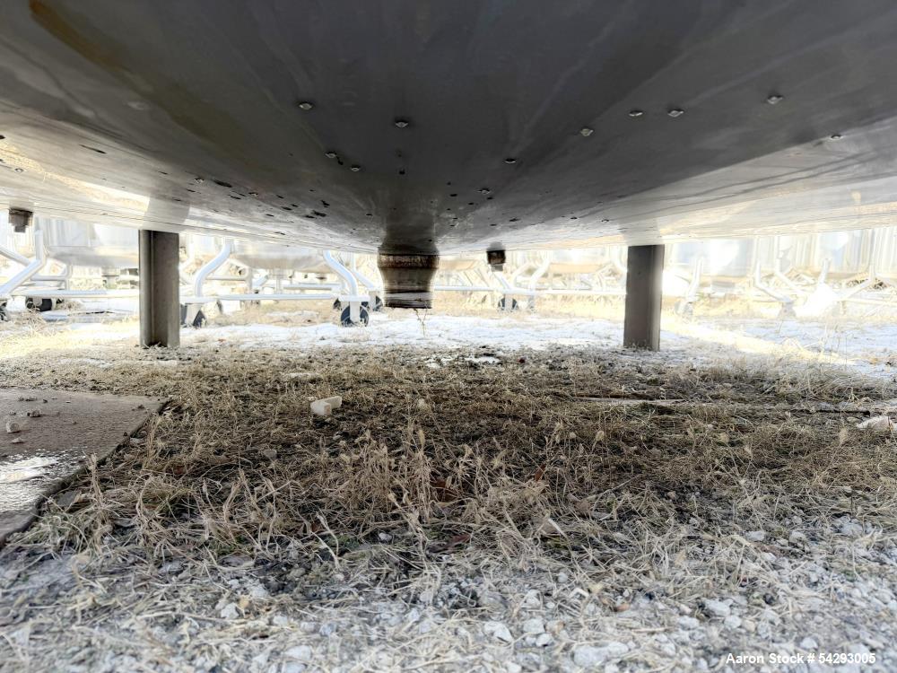 304 Stainless Steel 1,250 Gallon Batch Tank with Dual Turbine Agitator & Interna