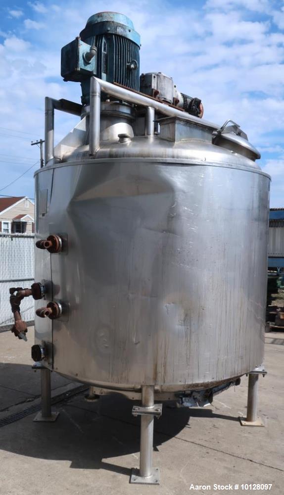 Used Vendome 1,400 Gallon Stainless Steel Processor | Dual Agitation | Jacketed | 100 PSI |