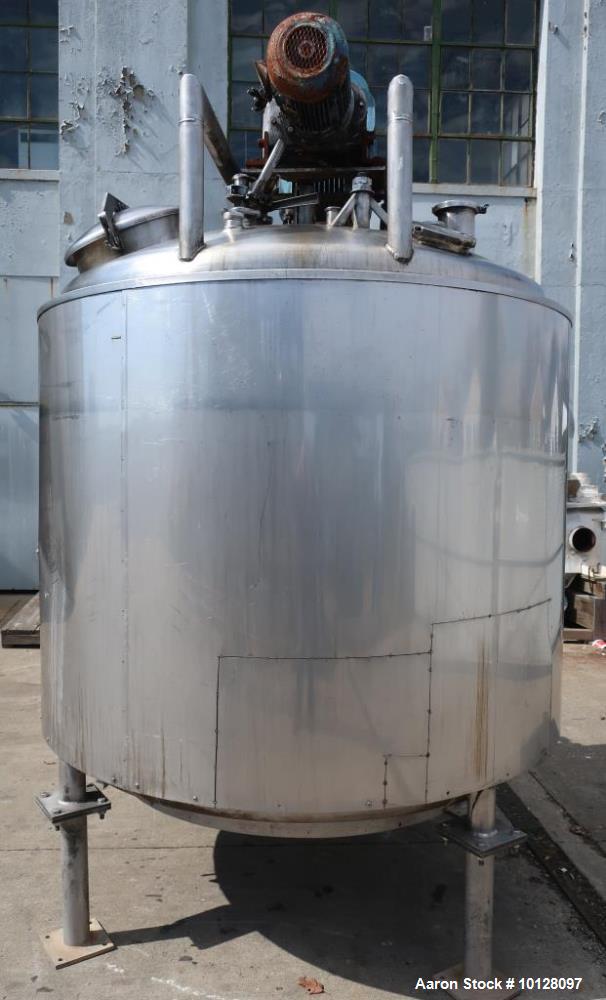 Used Vendome 1,400 Gallon Stainless Steel Processor | Dual Agitation | Jacketed | 100 PSI |