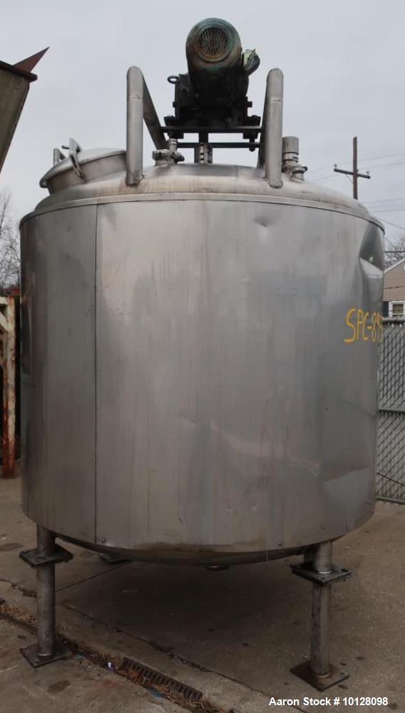 Used Vendome 1,000 Gallon Stainless Steel Jacketed Processor | Scrape Agitator | Dual-Zone Heat | 100 PSI