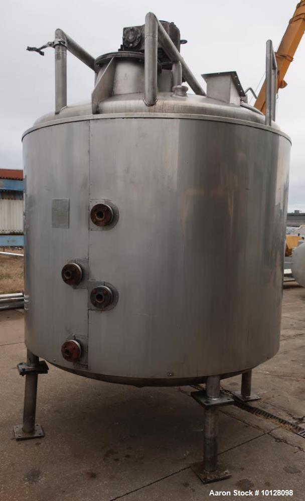 Used Vendome 1,000 Gallon Stainless Steel Jacketed Processor | Scrape Agitator | Dual-Zone Heat | 100 PSI