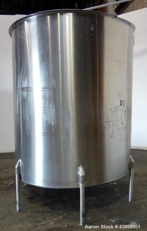 Used Viatec Chem-Tek Tank, 2007 Gallon, Model OVS, 316 Stainless Steel, Vertical. Approximate 80” diameter x 92” straight side. Open top with (2) 1/4 covers, and a bolt on middle section, sloped bott...
