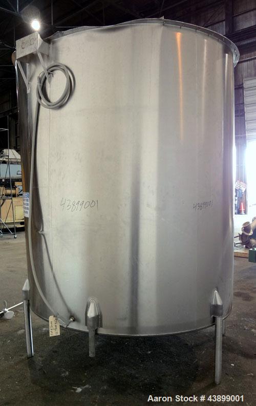 Used Viatec Chem-Tek Tank, 2007 Gallon, Model OVS, 316 Stainless Steel, Vertical. Approximate 80” diameter x 92” straight side. Open top with (2) 1/4 covers, and a bolt on middle section, sloped bott...