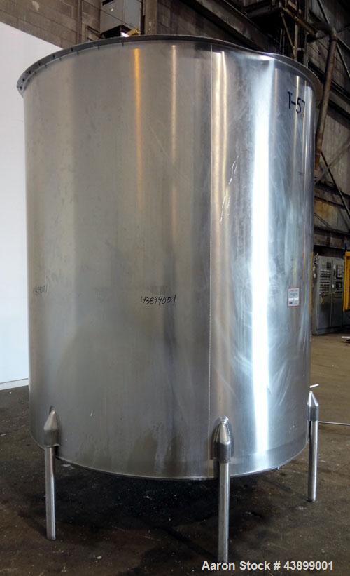 Used Viatec Chem-Tek Tank, 2007 Gallon, Model OVS, 316 Stainless Steel, Vertical. Approximate 80” diameter x 92” straight side. Open top with (2) 1/4 covers, and a bolt on middle section, sloped bott...