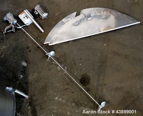 Used Viatec Chem-Tek Tank, 2007 Gallon, Model OVS, 316 Stainless Steel, Vertical. Approximate 80” diameter x 92” straight side. Open top with (2) 1/4 covers, and a bolt on middle section, sloped bott...