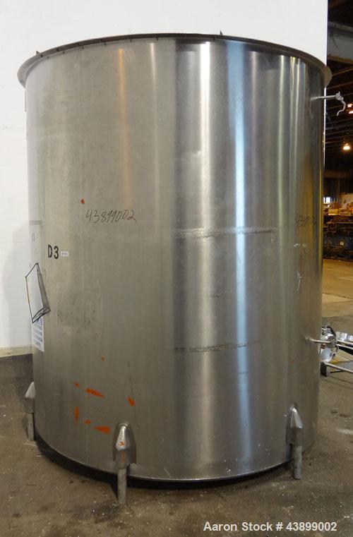 Used Viatec Chem-Tek Tank, 2007 Gallon, Model OVS, 316 Stainless Steel, Vertical. Approximate 80” diameter x 92” straight side. Open top with (2) 1/4 covers, and a bolt on middle section, sloped bott...