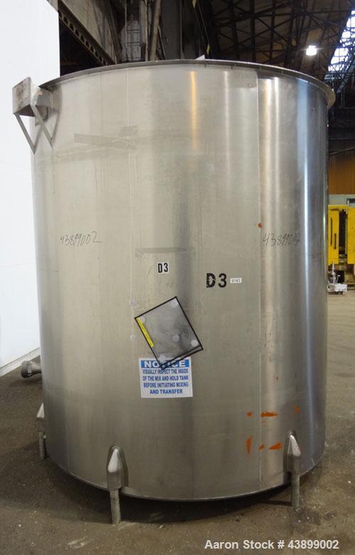 Used Viatec Chem-Tek Tank, 2007 Gallon, Model OVS, 316 Stainless Steel, Vertical. Approximate 80” diameter x 92” straight side. Open top with (2) 1/4 covers, and a bolt on middle section, sloped bott...