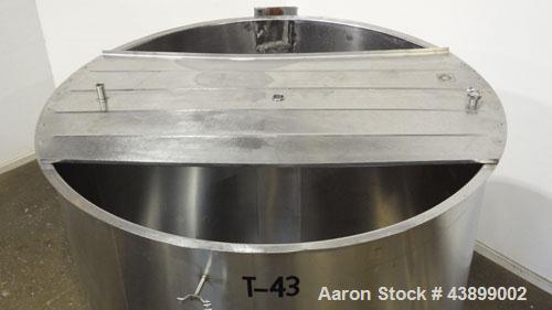 Used Viatec Chem-Tek Tank, 2007 Gallon, Model OVS, 316 Stainless Steel, Vertical. Approximate 80” diameter x 92” straight side. Open top with (2) 1/4 covers, and a bolt on middle section, sloped bott...