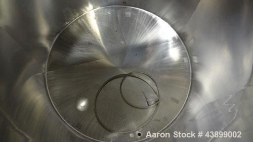 Used Viatec Chem-Tek Tank, 2007 Gallon, Model OVS, 316 Stainless Steel, Vertical. Approximate 80” diameter x 92” straight side. Open top with (2) 1/4 covers, and a bolt on middle section, sloped bott...