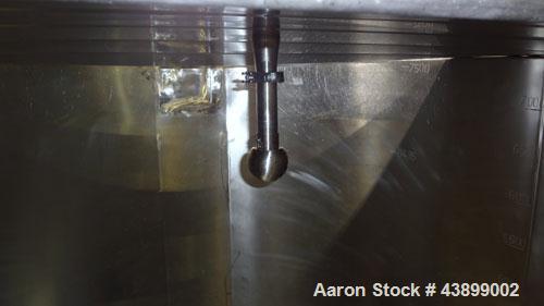 Used Viatec Chem-Tek Tank, 2007 Gallon, Model OVS, 316 Stainless Steel, Vertical. Approximate 80” diameter x 92” straight side. Open top with (2) 1/4 covers, and a bolt on middle section, sloped bott...
