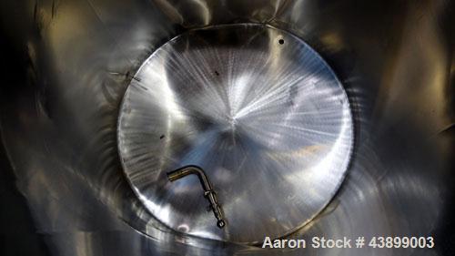 Used Viatec Chem-Tek Tank, 1000 Gallon, 304 Stainless Steel, Vertical. Approximately 62” diameter x 82” straight side. Open top with (2) 1/3 covers and a bolt on middle section, sloped bottom. Clamp-...