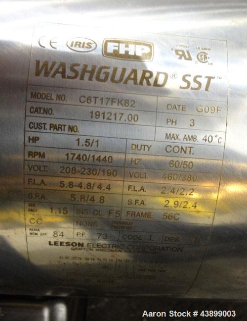 Used Viatec Chem-Tek Tank, 1000 Gallon, 304 Stainless Steel, Vertical. Approximately 62” diameter x 82” straight side. Open top with (2) 1/3 covers and a bolt on middle section, sloped bottom. Clamp-...