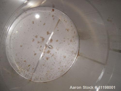 Used W.H.E Bio-Systems Inc. Tank, 4000 Gallon, 304 Stainless Steel, Vertical. 92" diameter x 140" straight side. Slight cone top, coned bottom. Internal spray ball. Side bottom entering Lightnin Agit...
