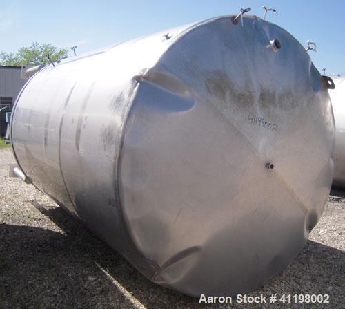 Used W.H.E. Bio-Systems Tank, 4000 Gallon, 304 Stainless Steel, Vertical. 92" diameter x 140" straight side. Slight cone top, coned bottom. Internal spray ball.  Side bottom entering agitator, approx...