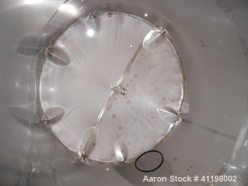 Used W.H.E. Bio-Systems Tank, 4000 Gallon, 304 Stainless Steel, Vertical. 92" diameter x 140" straight side. Slight cone top, coned bottom. Internal spray ball.  Side bottom entering agitator, approx...