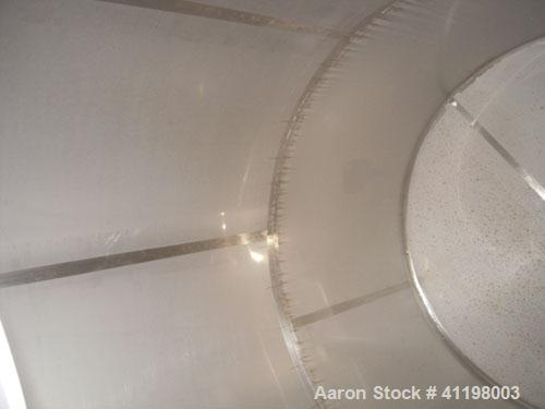 Used W.H.E. Bio-Systems Tank, 4000 Gallon, 304 Stainless Steel, Vertical. 92" diameter x 140" straight side. Slight cone top, coned bottom. Internal spray ball. Side bottom entering agitator, approxi...