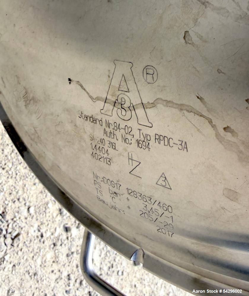 Sprinkman 3,767 Gallon 304 Stainless Steel Pressure Mixing Tank with Agitator