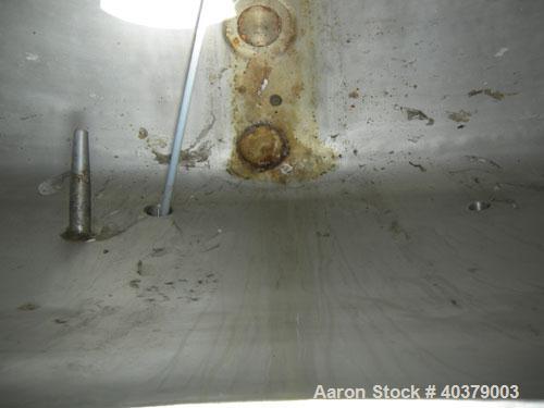 Used Walker Stainless Pressurized Sterilizer Tank, 1000 Gallon, 304 Stainless Steel, Horizontal. Jacketed and insulated. 66" Diameter x 64" straight side, dished heads. 50 Square feet of jacket rated...