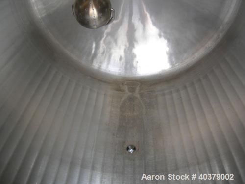Used Walker Stainless Pressurized Sterilizer Tank, 1000 Gallon, 304 Stainless Steel, Horizontal. Jacketed and insulated. 66" Diameter x 64" straight side, dished heads. 50 Square feet of jacket rated...