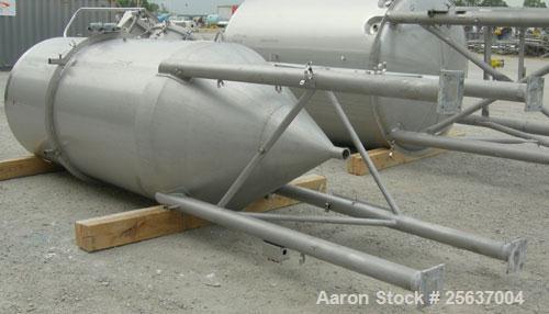 Used Walker Stainless Flash Cooler Pressure Tank, 1000 Gallon, Model FC-1, 316L Stainless Steel, Vertical. 54" diameter x 108" straight side, dish top, 44" coned bottom. Internal rated 15 psig and -1...