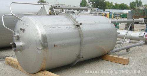 Used- Walker Stainless Flash Cooler Pressure Tank, 1000 Gallon, Model FC-1, 316L Stainless Steel, Vertical. 54" diameter x 1...