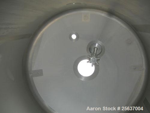 Used Walker Stainless Flash Cooler Pressure Tank, 1000 Gallon, Model FC-1, 316L Stainless Steel, Vertical. 54" diameter x 108" straight side, dish top, 44" coned bottom. Internal rated 15 psig and -1...