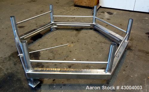 Used Walker Stainless Mix Tank, 1500 Gallon, 304 Stainless Steel, Vertical. Approximate 84” diameter x 64” straight side. Dished top, coned bottom. Internal rated atmospheric at 250 degrees F. Top mo...