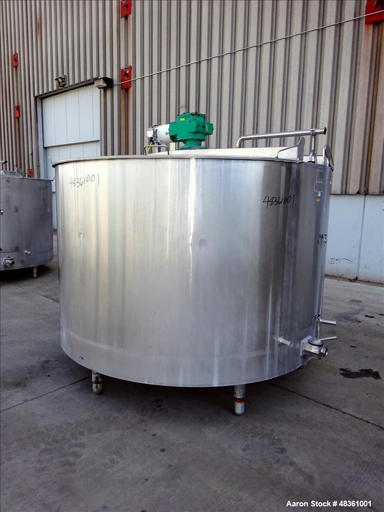 Used Walker Stainless Equipment Co. Mix Tank, Model PZ-B, 1,000 Gallon, 304 Sta