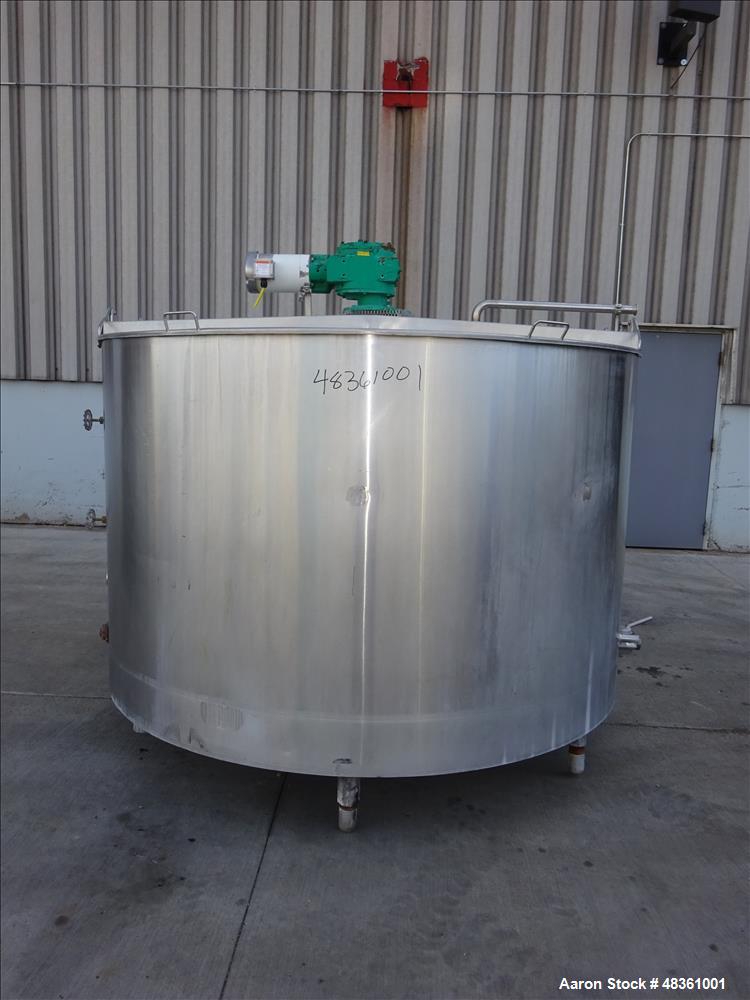 Used Walker Stainless Equipment Co. Mix Tank, Model PZ-B, 1,000 Gallon, 304 Sta