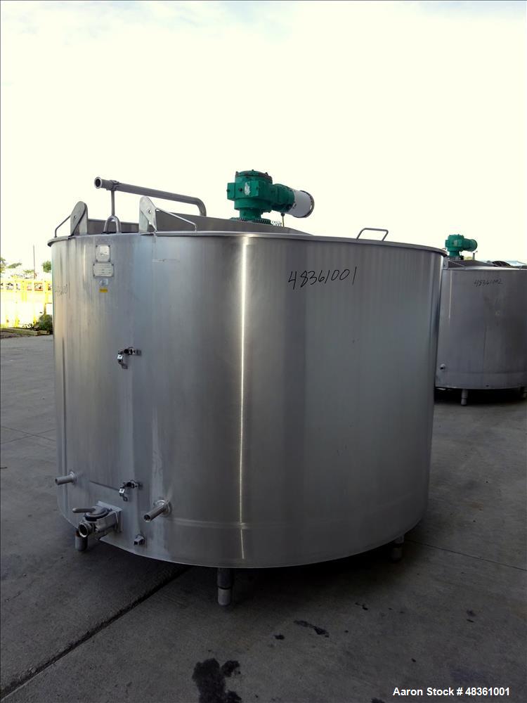 Used Walker Stainless Equipment Co. Mix Tank, Model PZ-B, 1,000 Gallon, 304 Sta