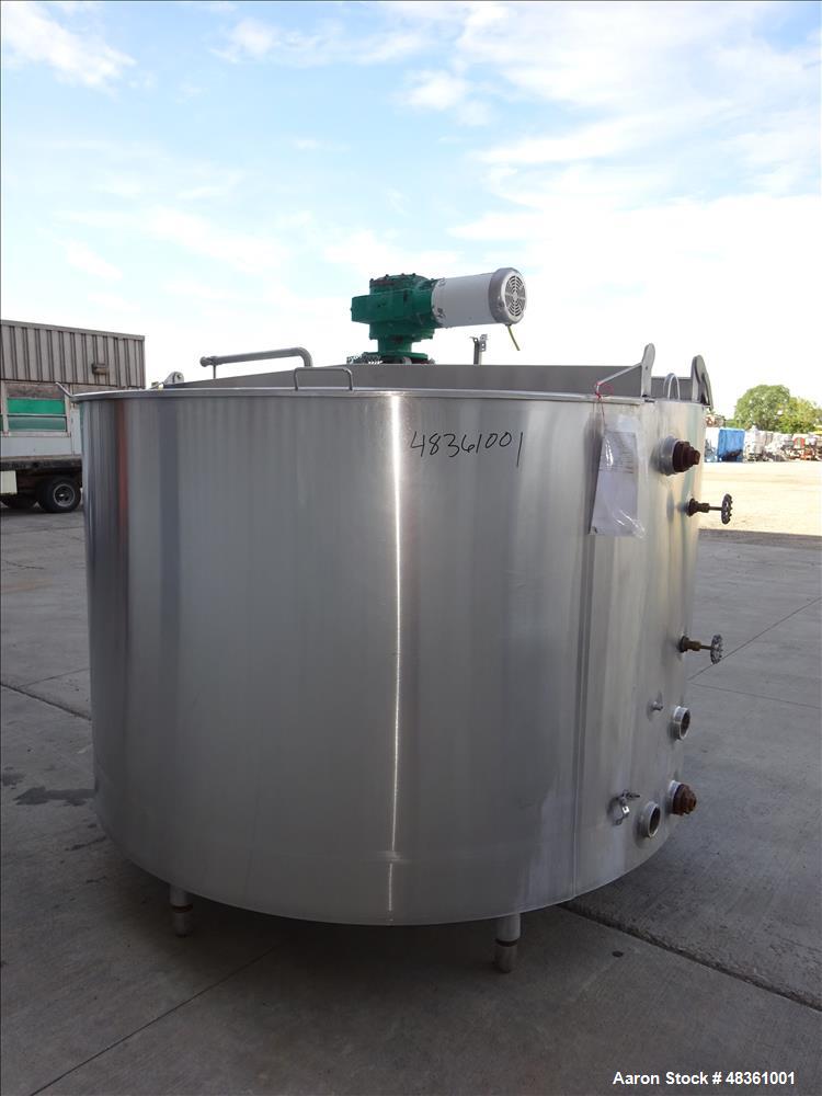 Used Walker Stainless Equipment Co. Mix Tank, Model PZ-B, 1,000 Gallon, 304 Sta