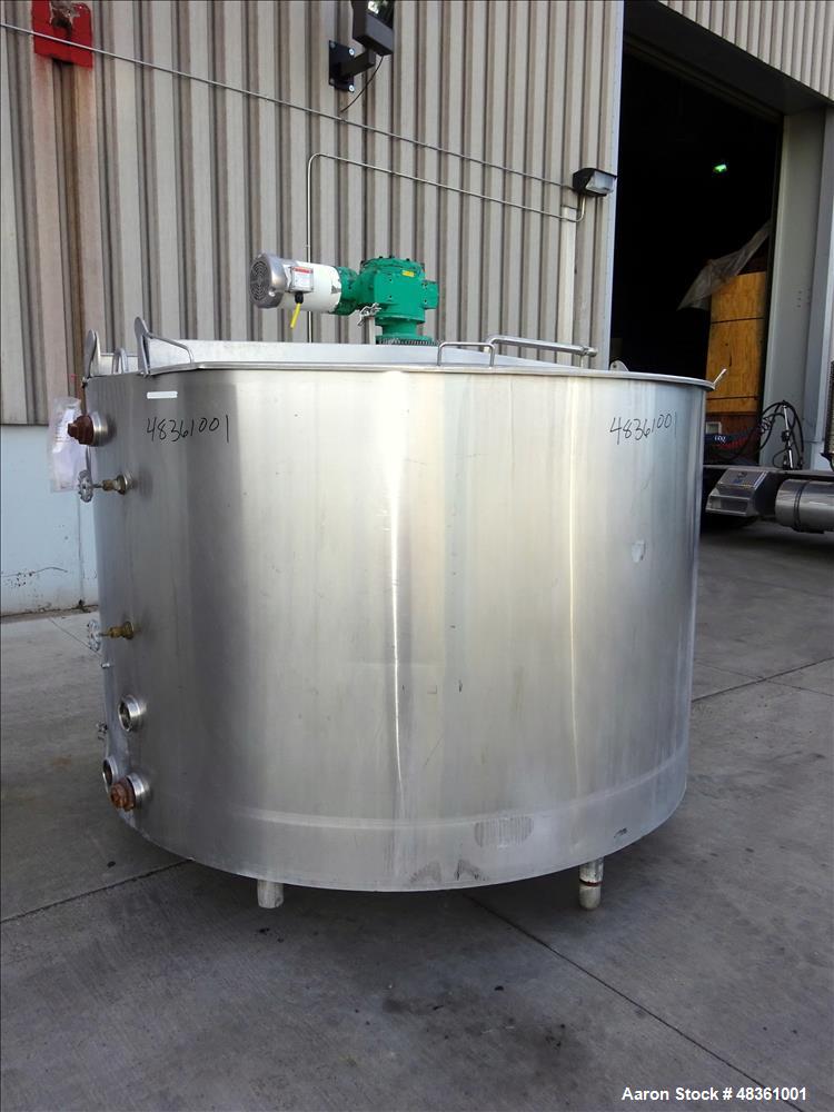 Used Walker Stainless Equipment Co. Mix Tank, Model PZ-B, 1,000 Gallon, 304 Sta