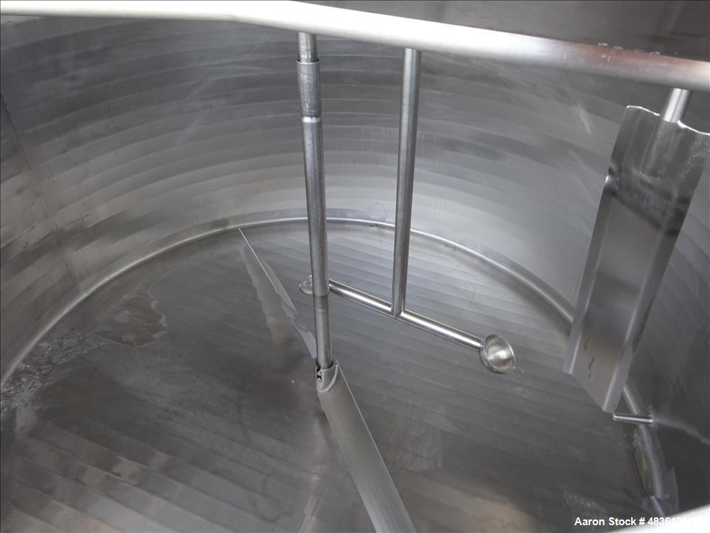 Used Walker Stainless Equipment Co. Mix Tank, Model PZ-B, 1,000 Gallon, 304 Sta