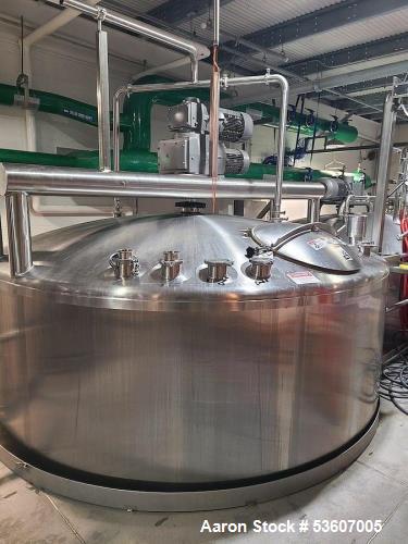 4,000 Gallon 316L Stainless Steel Process Tank – Jacketed, Agitated, CIP Ready
