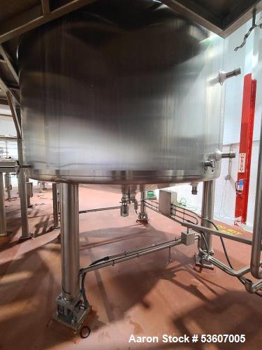 4,000 Gallon 316L Stainless Steel Process Tank – Jacketed, Agitated, CIP Ready