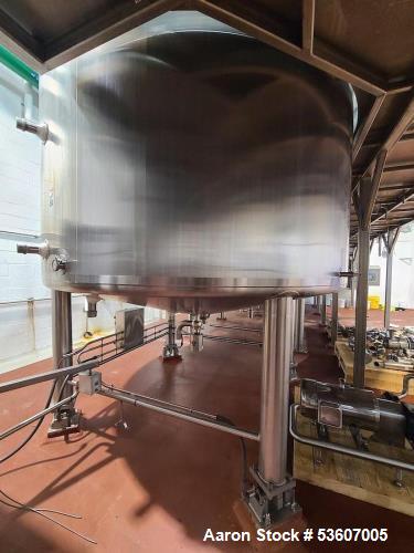 4,000 Gallon 316L Stainless Steel Process Tank – Jacketed, Agitated, CIP Ready