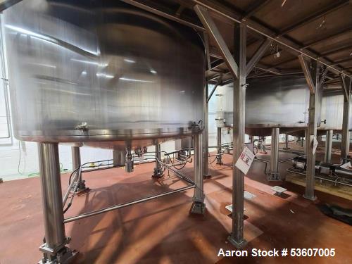 4,000 Gallon 316L Stainless Steel Process Tank – Jacketed, Agitated, CIP Ready