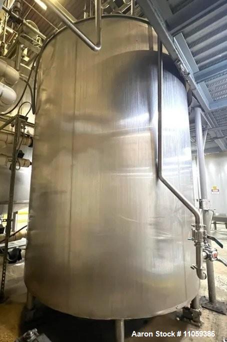 Used Walker Vertical Jacketed Mix Tank – 2,500 Gallon Stainless Steel