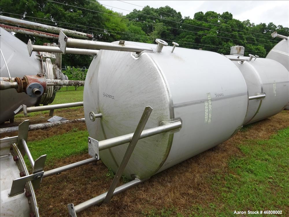 Used Walker 2500 Gallon Tank, 304L Stainless Steel, Vertical.