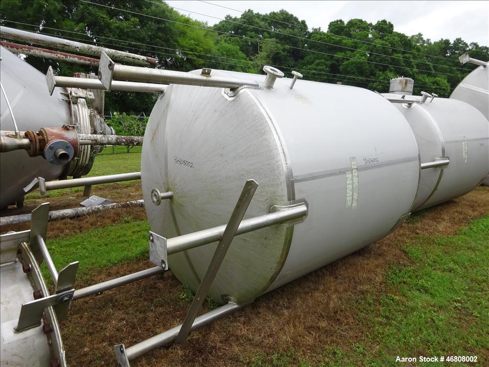 Used- Walker 2500 Gallon Tank, 304L Stainless Steel, Vertical.