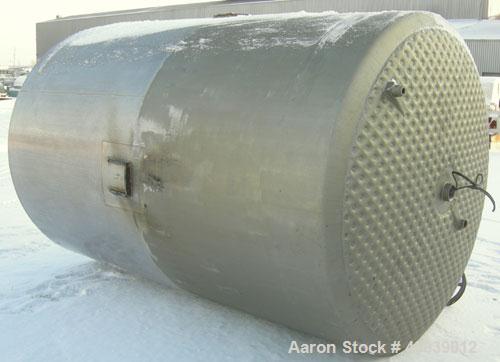 Used Will-Flow Tank, 2400 Gallon, 304 Stainless Steel, Vertical. 78" diameter x 114" straight side. Flat top, dish bottom. Bottom head dimple jacket rated 50 psi at 300 deg F. Side entering 3 blade p...