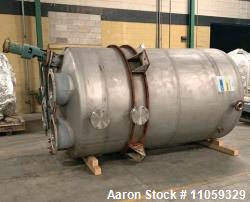 Used- 2000 Gallon Hastelloy C-276 mix tank. Dish top and bottom. Built By Addison Fab. 6' dia. x 9' T/T. Lightnin 3/4 HP mix...