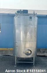  2,500 Gallon Stainless Steel Jacketed Tank, Insulated with Agitator. Interior Dimensions: 75” diame...