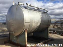 Used-3,000 Gallon, Horizontal, Stainless Steel Tank